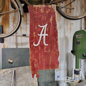3 ft reclaimed wood Alabama sign